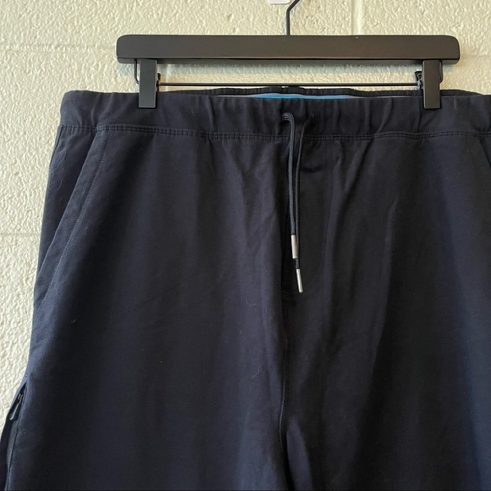 Mack Weldon Ace Sweatpant in Color True Black Jogger Style with Drawstring - Picture 5 of 10